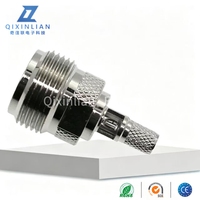 Connecteur femelle droit 180° °   Connecteur RF à sertir pour câble coaxial RG58