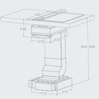 Cuisinière à induction encastrable avec hotte aspirante intégrée, directement de l'usine
