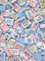 Tuiles de mahjong américaines en acrylique à rayures bleues de qualité supérieure, 160 pièces, coffret cadeau pour la maison, pour le divertissement et les jeux de société