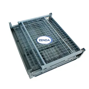 Cage de palette de conteneur de treillis métallique en acier robuste