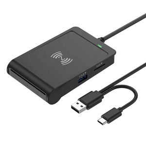 เครื่องอ่านการ์ด2.0 USB อเนกประสงค์พร้อมช่องเสียบ USB-A USB-C ช่องเสียบคู่ NFC IC SIM SD TF All In One เครื่องอ่านสมาร์ทการ์ด - Product Image 3