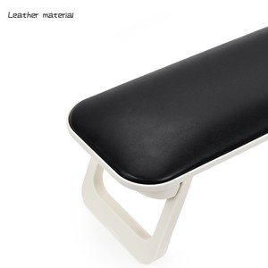 Foldable <b>Black</b> Leather Nail Arm Rest Hand <b>Pillow</b> with Mat Set Non Slip Soft Cushion Holder for Professional Nail Salon Table - Product Image 3