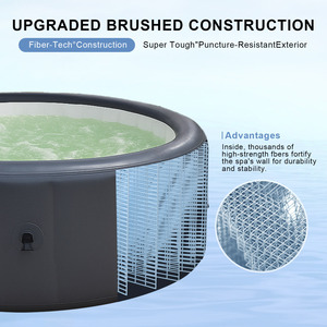 Baignoire <span class=keywords><strong>jacuzzi</strong></span> <span class=keywords><strong>gonflable</strong></span> en PVC avec massage, chauffage et création de vagues - Product Image 3