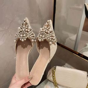 2025 Summer Women Pearl Sandals Fashion Thin High <b>Heels</b> Pumps Woman Party Office Shoes - Product Image 4