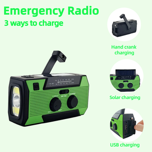 Kit de survie en cas d'ouragan, radio d'urgence 5000mAh avec alarme SOS, radio météo AM <span class=keywords><strong>FM</strong></span> à manivelle solaire pour les situations de catastrophe - Product Image 2