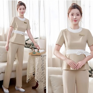 Divisa Estetica <span class=keywords><strong>da</strong></span> Donna per Centri Estetici e <span class=keywords><strong>Hotel</strong></span>, Abbigliamento <span class=keywords><strong>da</strong></span> <span class=keywords><strong>Lavoro</strong></span> Autunnale per Cameriere con Sauna e Pediluvio, Realizzato in Spandex - Product Image 2