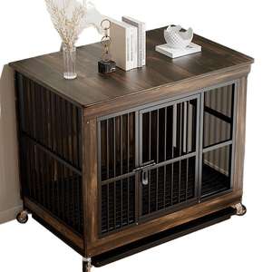 Luxus-Hunde villa aus Holz mit geräumigem oberem Regal zur Aufbewahrung von Haustieren mit Tabletts til Toilette Hunde kiste Pet House <span class=keywords><strong>Bed</strong></span> - Product Image 1