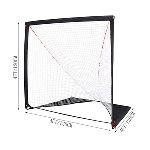 High Quality SAMBASPORTS 4' X 4' X 4' Durable Portable <strong>Foldable</strong> Lacrosse <strong>Goal</strong> with Iron Frame and Polyester Training Nets - Product Image 6