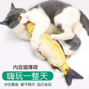 ของเล่นปลาคาร์พจำลองพร้อมแคทนิป ขนาด 20 ซม. แก้เบื่อสำหรับแมว - Product Image 1