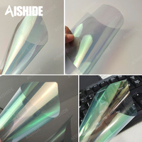 ASDFILM 72%VLT 9975 Film teinté rouge or pour phares 2mil, film pour vitres de voiture, film pour vitres de véhicule à changement de couleur caméléon