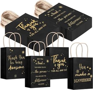 ถุงกระดาษคราฟท์สีขาว น้ำตาล ดำ พิมพ์โลโก้ตามสั่ง สำหรับใส่ของช้อปปิ้ง อาหารเดลิเวอรี่ ของกลับบ้าน ของขวัญ พร้อมหูหิ้ว - Product Image 4