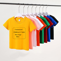 T-shirts vierges 190 g/m² en coton 100 % à séchage rapide et respirants pour enfants (garçons et filles) avec logo personnalisé