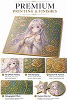 Planche Shikishi Anime Personnalisée, Faible MOQ, Petites Séries, Planche Artistique à Feuille d'Or, Affichage Holographique de Collection