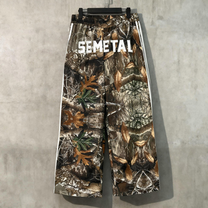 Streetwear personnalisé pantalons à jambes larges en nylon Designer pantalons décontractés à rayures fabricants camouflage pantalons de survêtement hommes baggy surdimensionnés - Product Image 1