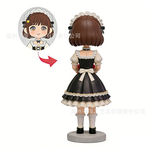 ฟิกเกอร์สาวใช้สไตล์โลลิต้า หัวกลม สีขาวงาช้าง ทำจากเรซิ่นสังเคราะห์ ของตกแต่ง ของขวัญ - Product Image 2