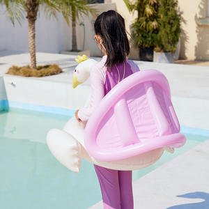 Anneau de siège pare-soleil Swan pour bébés et tout-petits, flotteur de piscine avec auvent amovible, de 0 à 24 mois - Product Image 2