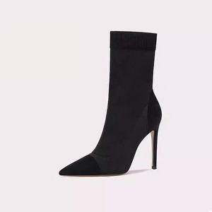 <span class=keywords><strong>Botines</strong></span> de <span class=keywords><strong>Mujer</strong></span> para Primavera, Elásticos, Ajustados, con Punta en Pico y Tacón Alto, para un Estilo Elegante - Product Image 1