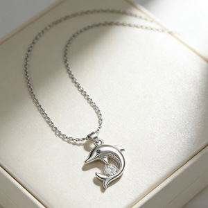 Ensemble de colliers en argent pour femmes, argent sterling 925, ensemble de 2 chaînes superposées, pendentif simple, bijoux quotidiens, hypoallergénique, en vrac - Product Image 1