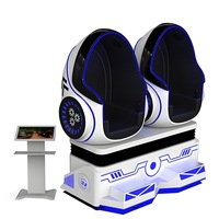Chaise VR immersive 9D en forme d'œuf pour 2 personnes, simulateur de montagnes russes avec lunettes de réalité virtuelle pour PC et parcs d'aventure