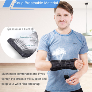 HKJD Kustom Disesuaikan Neoprene Polyester Pergelangan Tangan Tidur Dukungan <span class=keywords><strong>Brace</strong></span> <span class=keywords><strong>Carpal</strong></span> <span class=keywords><strong>Tunnel</strong></span> Pergelangan Tangan Thumb <span class=keywords><strong>Brace</strong></span> dengan Belat - Product Image 5