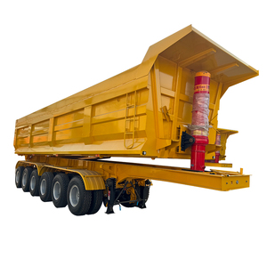 Livraison gratuite haute productivité en forme de U 80 tonnes semi-<span class=keywords><strong>remorque</strong></span> camion à benne basculante utilisé cylindre hydraulique - Product Image 3