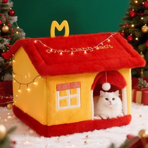 New type of warm, enclosed, washable cat <b>bed</b>/dog <b>bed</b>/cat house/kitten/dog kennel for winter use, suitable for all seasons. - Product Image 1