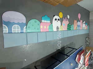 <span class=keywords><strong>Happy</strong></span> Land Theme Wallpaper <span class=keywords><strong>Room</strong></span> Design para niños Preescolar Revestimiento de paredes Paneles de pared Baby <span class=keywords><strong>Room</strong></span> Interior - Product Image 2