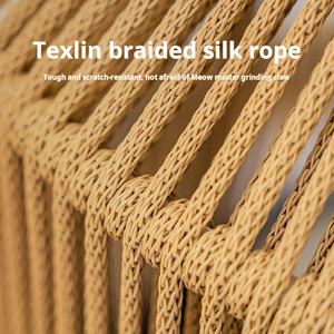 โซฟาโซฟาห้องนั่งเล่นเชือกตาข่ายทอด้วยเชือกบ้านสุนัขสีแดงบ้านแมวโต๊ะกลมขนาดเล็กโต๊ะกาแฟ - Product Image 4