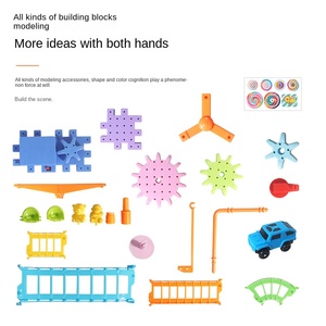 บล็อกตัวต่อเพื่อการศึกษาวิทยาศาสตร์ไฟฟ้าหลากหลายรูปแบบของเล่นประกอบ DIY อุปกรณ์กลแบบหมุนได้เพื่อการศึกษา - Product Image 4