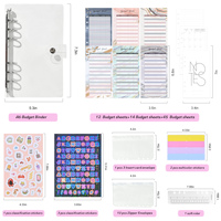 Benutzer definierte Notebook Budget Binder klar PVC Ordner Planer 6 Ringe Binder Lose blatt Bindung a6 Binder