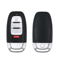 Coque de clé de voiture KEYDIY ZB01-4 pour programmeur de clés auto version anglaise, style AUDI 4 boutons
