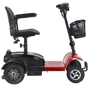 Scooter électrique L-100 48V 20AH rouge, double pliage, en alliage d'aluminium, pour personnes âgées et handicapées - Product Image 2