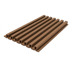 현대식 WPC 플루트 벽 패널 목재 무늬 인테리어 클래딩 방습 방수 방화 홈 데코 - Product Image 1