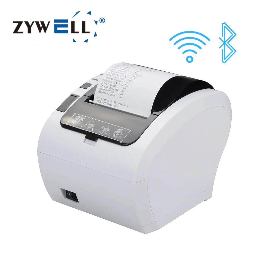 ZY306 ZYWELL Bill Ticket 80mm POS Impresora Receipt printer Bluetooth Thermal Printer