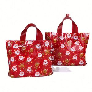 100 Pcs <b>Plastic</b> Merchandise Shopping Retail With Handles Thank You Multi-Purpose <b>Tote</b> Bags Promotion Gift - Product Image 1