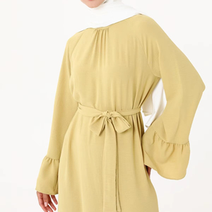 Elegante Vestido Maxi Evase, Estilo Abaya Musulmana, Moda Islámica Modesta, Falda Larga, Diseñador <span class=keywords><strong>de</strong></span> Dubái - Product Image 1