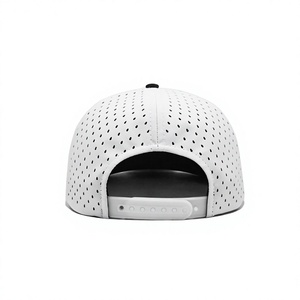 Custom 3D Logo Perforated Golf Curved Brim 5 Panel Laser Cut Hole Cap Breathable Mesh Outdoor Cap Performance Sports <b>Hat</b> - Product Image 6