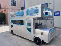 Bus touristique londonien à double étage électrique pour enfants, idéal pour les parcs d'attractions, à vendre