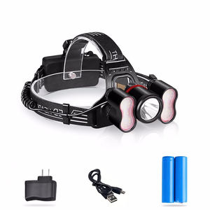 Nouvelle <span class=keywords><strong>lampe</strong></span> <span class=keywords><strong>frontale</strong></span> tactique à LED T6 super lumineuse, 4000 mAh, haute puissance, faisceau large réglable, rechargeable par USB, lampes de poche à LED - Product Image 2