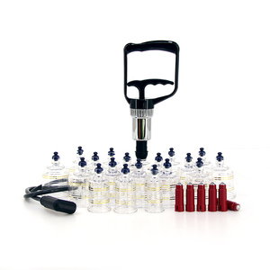 Cups Cupping Cupping Cups Cheap Wholesale Double Transparent Plastic Manual Suction Hijama Cups Vacuum Cupping Set