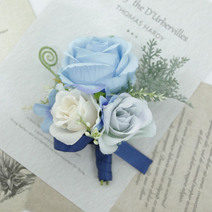 Boutonnière de poignet fleurs Corsage broche boutonnière hommes Bracelet de mariage demoiselle d'honneur bouton de mariage témoin Corsage - Product Image 2