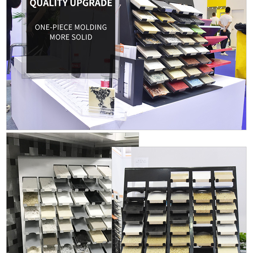 Wholesale Factory Mosaic Table Top Racks Custom Marble Sample Table Stone Stand Countertop Granite Ceramic Tile Display Rack
