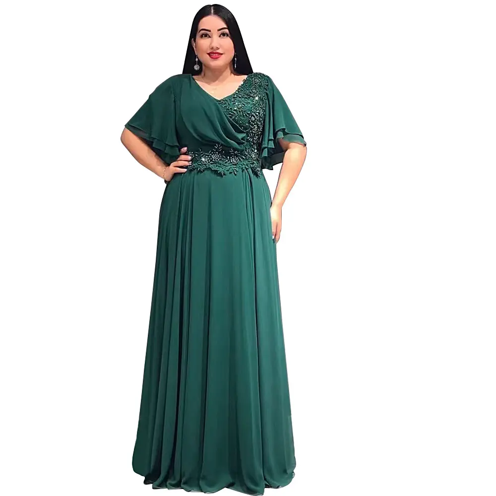 European and American Muslim Women's Chiffon Long Dress AliExpress Amazon Cross border Trade African Elegant Dress
