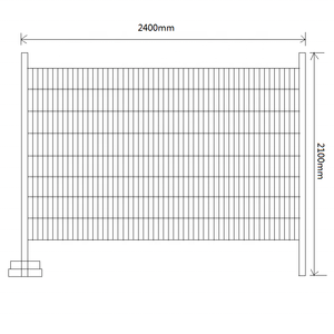 Valla <span class=keywords><strong>de</strong></span> seguridad portátil sostenible para patio trasero y granja Marco <span class=keywords><strong>de</strong></span> metal galvanizado <span class=keywords><strong>Alquiler</strong></span> móvil temporal - Product Image 6