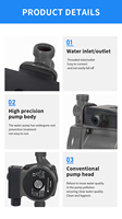 Aikon Mini pompe de circulation d'eau chaude automatique et réglable pour l'approvisionnement en eau domestique économe en énergie