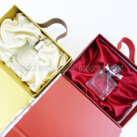 Regalo de lujo Reciclable Impresión personalizada Loción Maquillaje Lápiz labial Envase cosmético Perfume Caja de papel de cartón con inserto de satén
