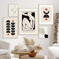 Vente en gros, style minimaliste, ligne géométrique, personnalisé, art mural, toile, peinture décorative, maison, peinture murale, impressions, art mural