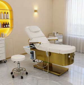 High-<b>End</b> Luxury Gold Pedicure Chair with LED Foot Spa Basin Professional Salon Facial <b>Bed</b> Beauty Head therapy <b>bed</b> for spa beauty - Product Image 2