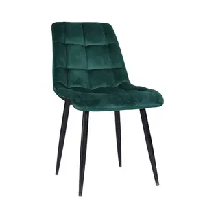 Commercio all'ingrosso moderno nordico sedia ristorante campione libero telaio in metallo sedie da pranzo in velluto