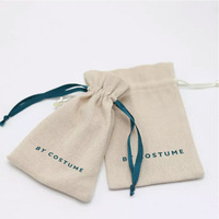 Sacs-cadeaux en ruban de lin naturel 8x11cm 9x12cm 10x15cm 13x17cm 50 pcs/Lot sac à poussière en jute pochette à bijoux